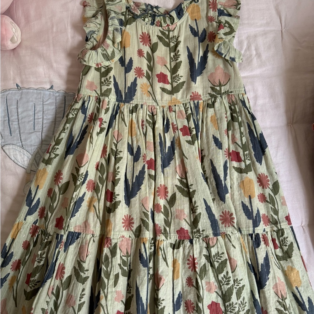 Pink Chicken Floral Kids Dress